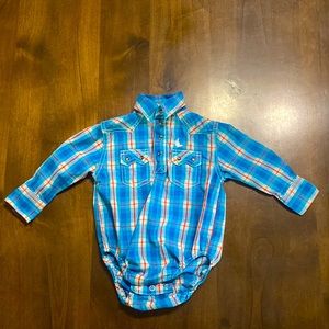 Button down WESTERN onesie!